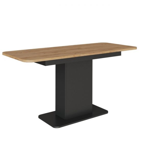 Стол обеденный раскладной СО-3, 1200(1500)х650х756, антрацит/дуб крафт золотой