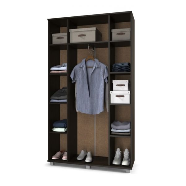 Шкаф четырёхстворчатый Карина, 420x1200x2100, Венге/дуб млечный