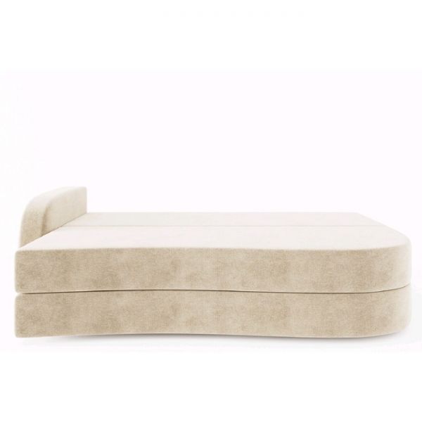 Диван прямой «Гитара», еврокнижка, ППУ, велюр, локоть левый, цвет селфи 01