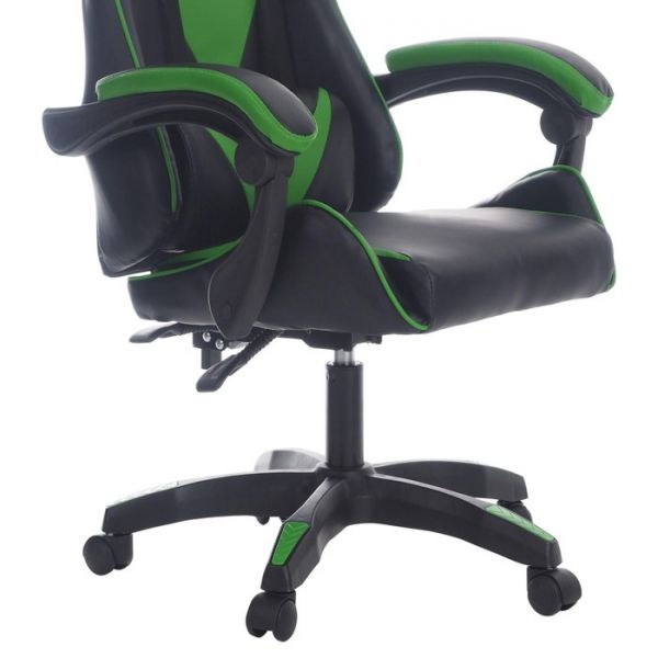 Кресло игровое Клик Мебель "Thunderbolt II" YS-901 черный/салатовый
