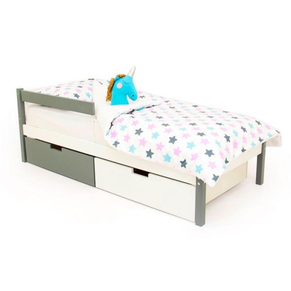 Детская кровать "Svogen classic графит-белый"