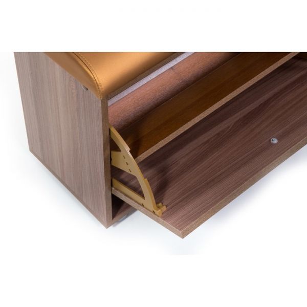 Обувница МС 1(109), 620х300х460, Шимо темный/Золотистый