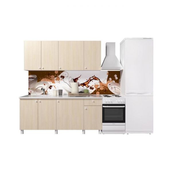 Кухонный гарнитур «Поинт», 1,8м, ЛДСП, столешница «Антарес» 28 мм, без мойки, цвет сонома