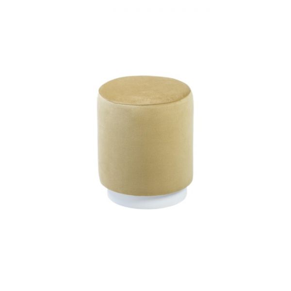Пуф САНТАЛ  390х390х460 велюр латте/белая опора