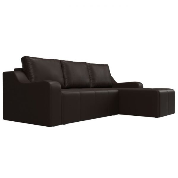 Угловой диван «Элида», правый угол, экокожа, цвет бежевый