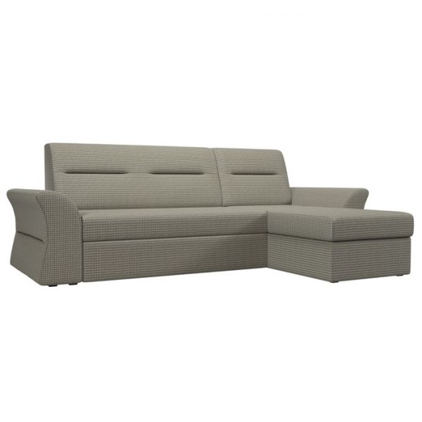 Угловой диван «Клайд», механизм дельфин, рогожка, цвет бежевый