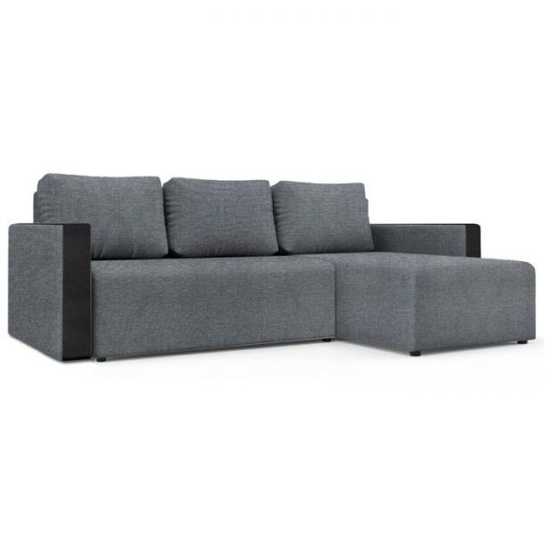 Угловой диван «Алиса 3», рогожка, цвет savana chocolate / savana camel / мarvel dark brown