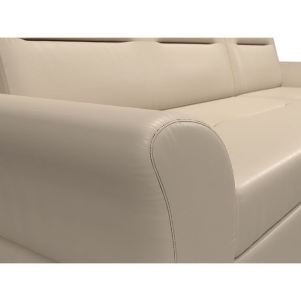 Угловой диван «Клайд», механизм дельфин, экокожа, цвет бежевый