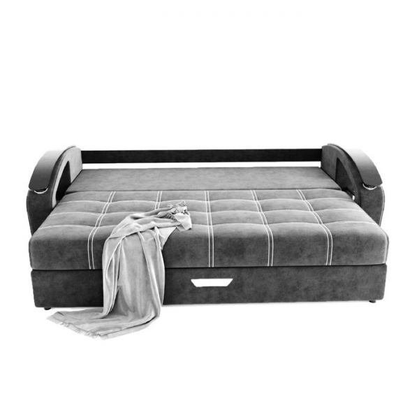 Диван прямой «Дубай», еврокнижка, ППУ, велюр, цвет селфи 01