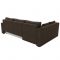 Угловой диван «Мансберг», механизм еврокнижка, угол левый, рогожка, цвет коричневый
