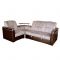 Диван угловой "Непал-3" ткань Дублин 2 / коричневая экокожа