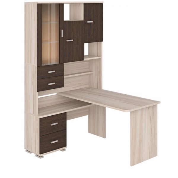 Стол компьютерный «СР 620/140», 1300 ? 1400 ? 2160 мм, левый, цвет карамель/венге/карамель