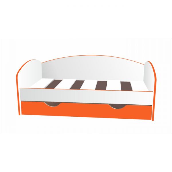 Кровать-тахта детская, спальное место 1600 ? 700 мм, цвет белый / зелёный