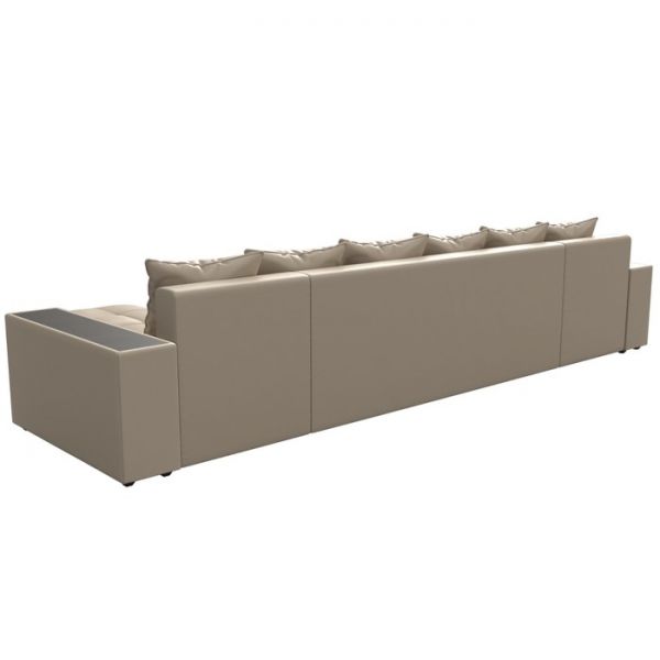 П-образный диван «Дубай», механизм еврокнижка, экокожа, цвет бежевый
