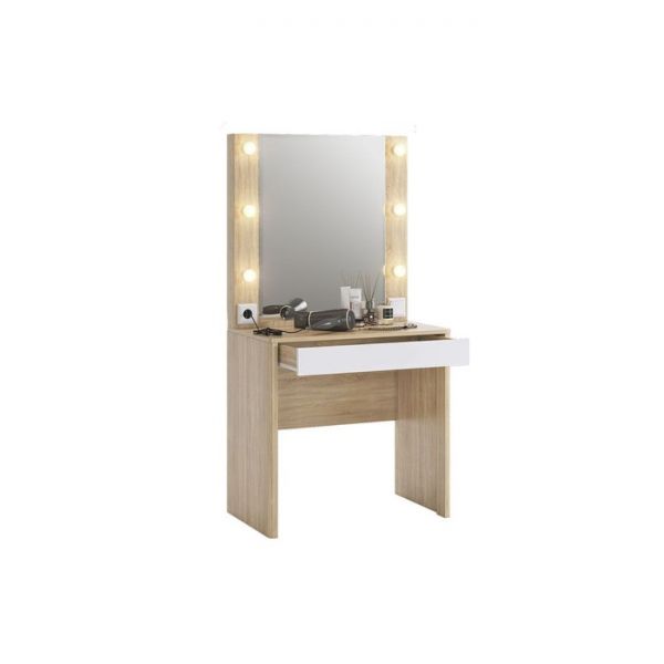 Трюмо Зара 800х430х1550 дуб сонома/белый