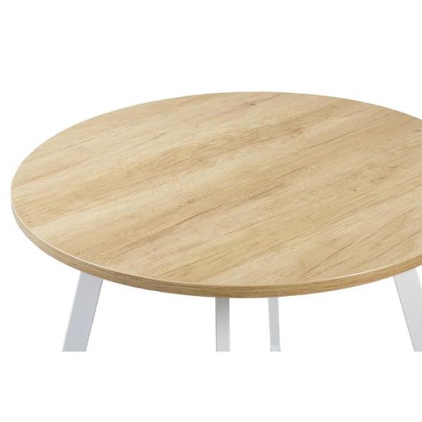 Стол ГЕРМЕС D-940 Дуб Небраска/Опора Гермес, Гаспар-К, Белый глянец