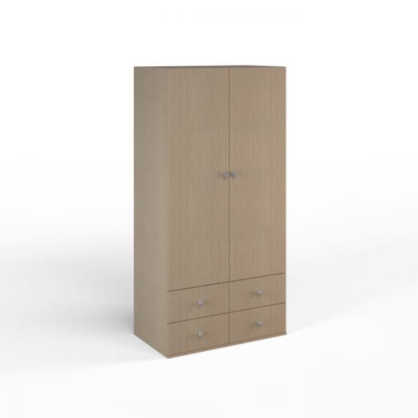 Шкаф широкий ДМ-ШС-4-1, 900 ? 504 ? 1806 мм, ясень шимо