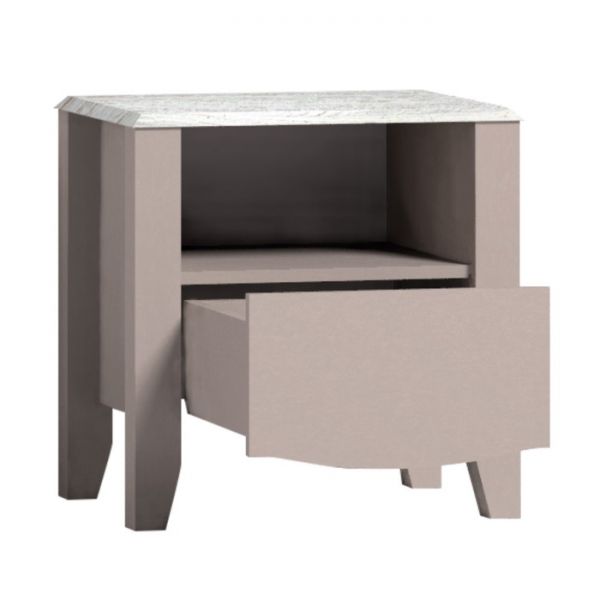 Тумба прикроватная Brownie 42, 512 ? 392 ? 520 мм, цвет мокко / белый