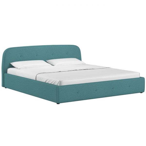 Кровать Илона, 1800х2000, ортопедическое осн+ПМ, Шерлок/Бирюзовый