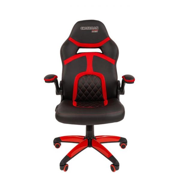 Игровое кресло "Chairman game" 18 экопремиум черный/красный