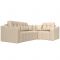 Угловой диван «Кембридж», механизм еврокнижка, экокожа, цвет бежевый