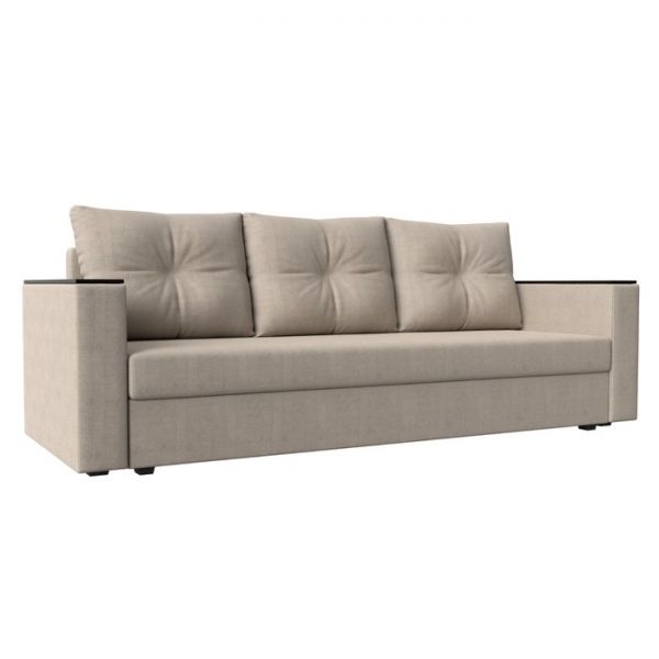 Диван прямой «Атланта лайт», без стола, еврокнижка, рогожка, цвет бежевый