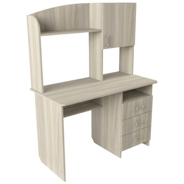 Стол компьютерный Альянс 5, 1200х600х1580, Ясень шимо светлый/Темный