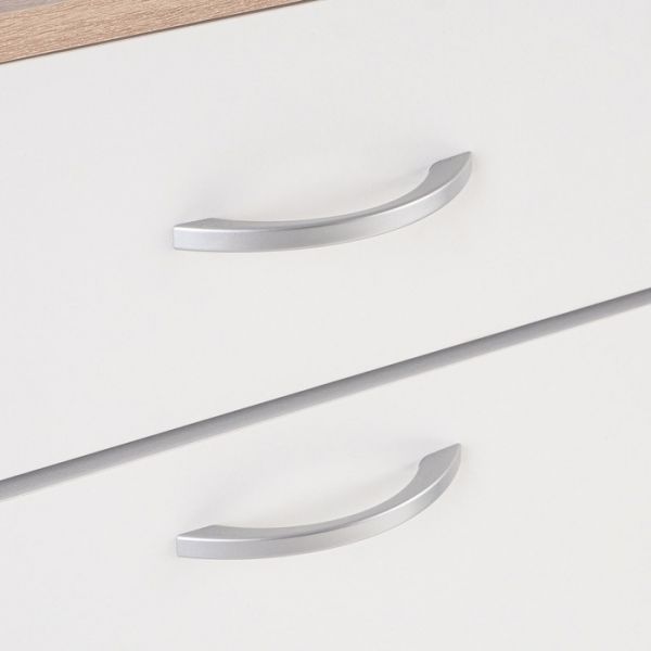 Комод 5 ящиков  900х480х800 дуб сонома/белый