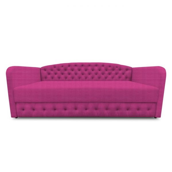 Диван-кровать с каретной стяжкой «Гарвард 2», велюр, цвет shaggy wine