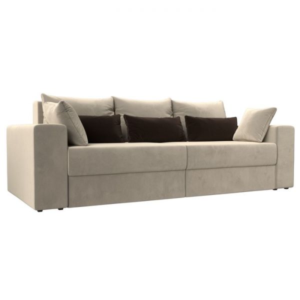 Диван прямой «Мэдисон», механизм еврокнижка, микровельвет, цвет коричневый