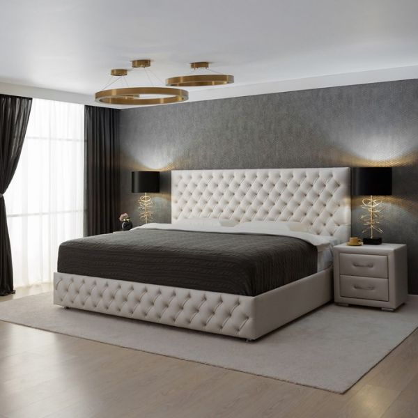 Кровать «Купол тысячелетия 2016» без ПМ, 1400 ? 2000, встроенное основание, взбитые сливки