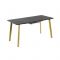 Стол АТЛАНТ-12  1300/1800х800х760 Камень Черный/Опора Атлант золотые