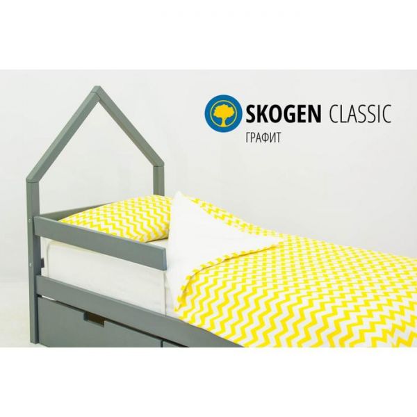 Детская кровать-домик мини "Svogen графит"