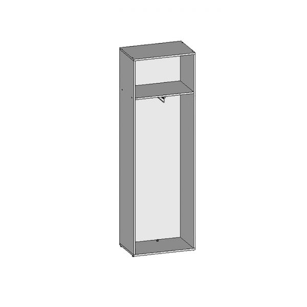 Шкаф для одежды НШ-10, 600 ? 380 ? 1890 мм, белый шагр