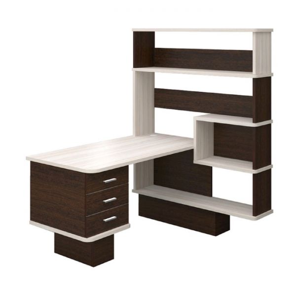 Стол компьютерный «СР 520», 1272 ? 1450 ? 1710 мм, левый, цвет венге / карамель / карамель