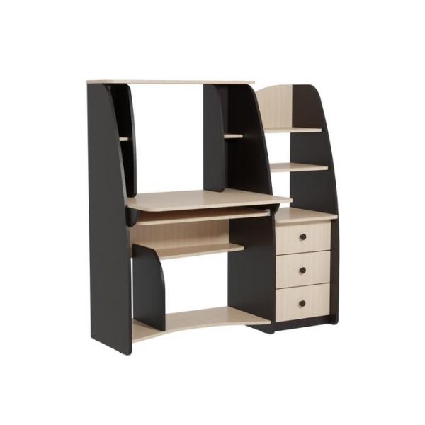 Стол компьютерный «СК 1», 1268 ? 650 ? 1322 мм, ЛДСП, ясень анкор тёмный / анкор светлый