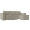 Угловой диван «Куба», механизм еврокнижка, рогожка, цвет бежевый