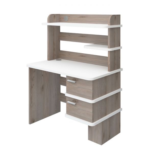 Стол с надстройкой, 1200 ? 600 ? 1410 мм, цвет белый жемчуг