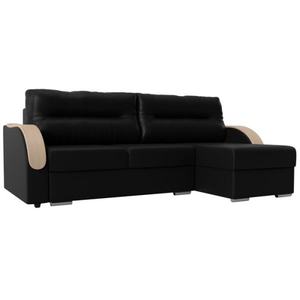 Угловой диван «Дарси», механизм еврокнижка, экокожа, цвет бежевый