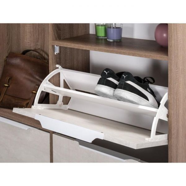 Прихожая Темпо 10.13, 1101х282х2100, Дуб винтаж Оксид/Шелковый камень