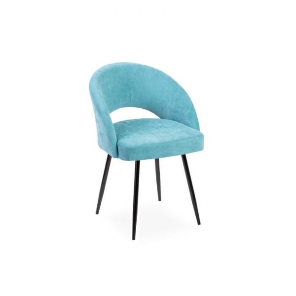 Стул Мирелла Инфинити 08 Бирюзовый/ Грейс металл  Черный глянец