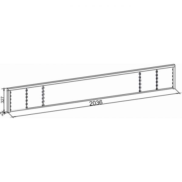 Спинка для кровати Nature 97, 2036 ? 32 ? 327 мм, цвет гаскон пайн / brown grey