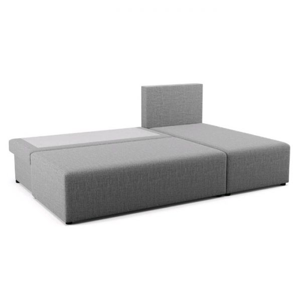 Угловой диван «Алиса», еврокнижка, бельевой ящик, ткань рогожка, цвет bahama hazel