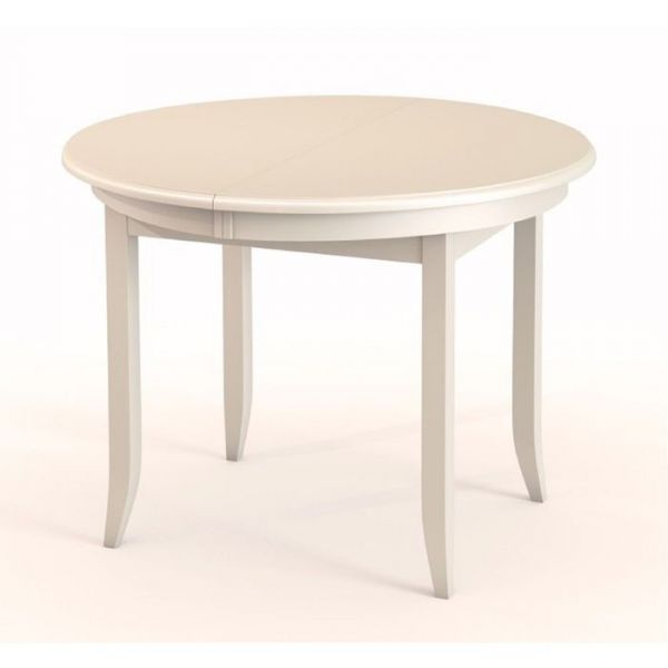 Обеденный стол «Балет», 1000(1300) ? 1000 ? 750 мм, раскладной, слоновая кость