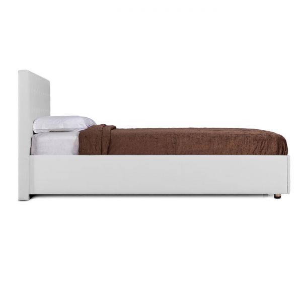 Кровать «Космопорт» без ПМ, 1400 ? 2000, встроенное основание, цвет взбитые сливки