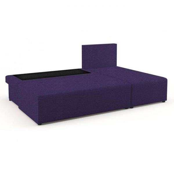 Угловой диван «Алиса», бельевой ящик, еврокнижка, рогожка, цвет savana grey / savana milk