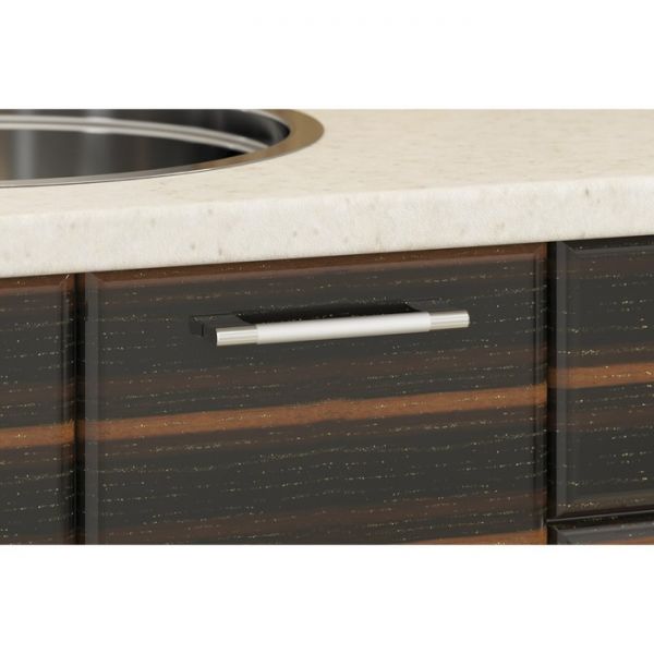 Кухонный гарнитур Яна 2200х600 белый/белый Кофе/зебрано