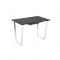 Стол АТЛАНТ-12  1300/1800х800х760 Камень Черный/Опора Атлант белая глянцевая