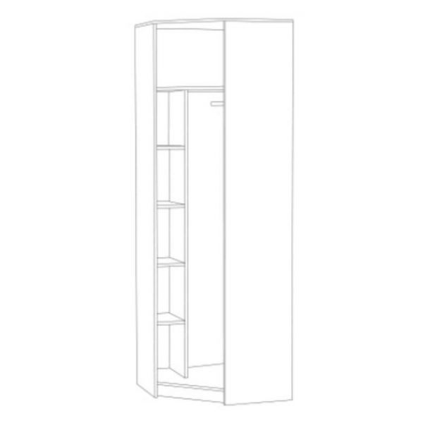Шкаф для одежды Флоренция 13.123, 706х706х2103, Ясень анкор