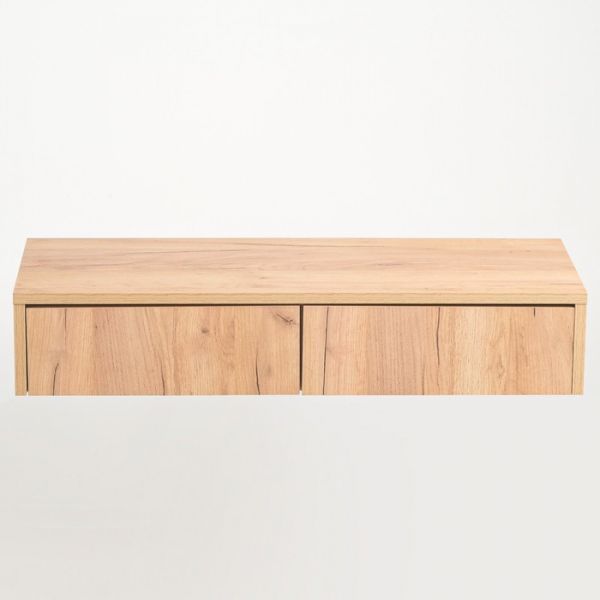 Тумба подвесная с ящиками Дамаск, 800х300х150, Дуб крафт золотой